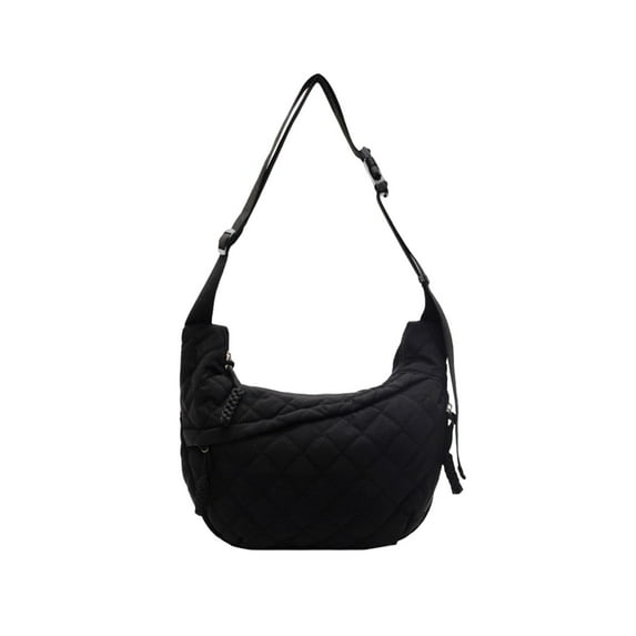 gcong Stylish Winter Quilted Messenger Bag Casual Tote With Puffy Padding For Daily Crossbody Shoulder Purse