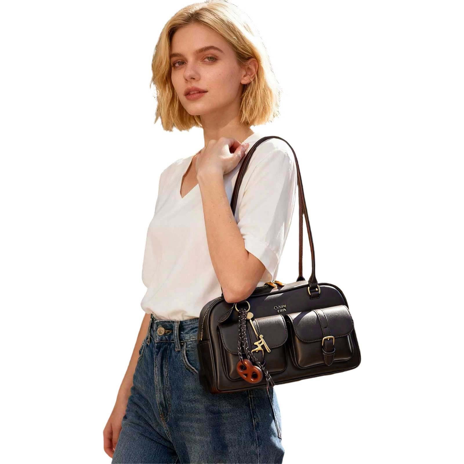gcong Stylish and Functional Top Handle Satchel for Women with Secure ...