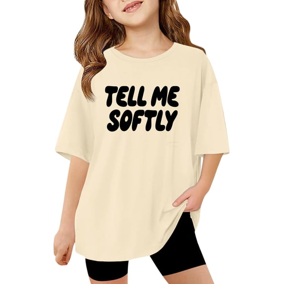 gcong Toddler Tshirts Girls 5t Short-Sleeve T-Shirt Round Neck, Tees for Teen Girls 14-16 Girls Clothes