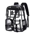 thumbnail image 1 of gcong Transparent Large Capacity School Backpack For Teen Elementary And Middle Lightweight Daily Use Black, 1 of 6