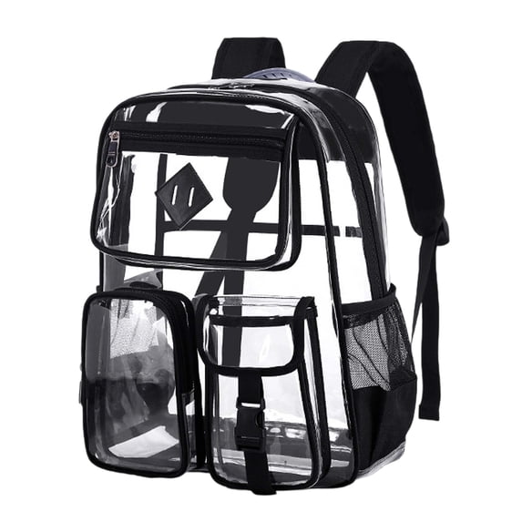 gcong Transparent Large Capacity School Backpack For Teen Elementary And Middle Lightweight Daily Use Black