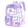 thumbnail image 1 of gcong Transparent Large Capacity School Backpack For Teen Elementary And Middle Lightweight Daily Use Purple, 1 of 8