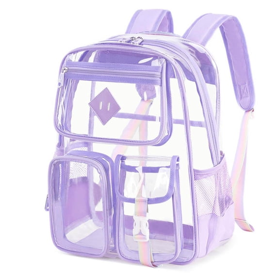 gcong Transparent Large Capacity School Backpack For Teen Elementary And Middle Lightweight Daily Use Purple