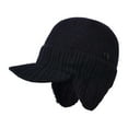 thumbnail image 1 of gcong Winter Beanie with Visor Earflaps for Men Women Knit Skull Cap Sport Golf Baseball Beanie Cap with Brim Ear Warmer Winter Hat for Cold Weather Outdoor, 1 of 6