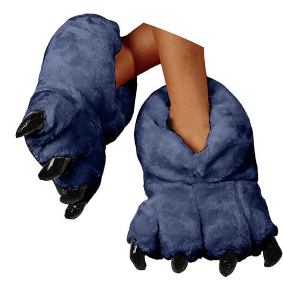 gcong Women Plush Animal PAW Slippers Funny Novelty Cute claw Slippers Cozy Furry Warm Memory Foam Slippers Gifts for Halloween Christmas Winter