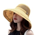 thumbnail image 1 of gcong Women Sun Hats Summer Beach UV Protection Bucket UPF Packable Wide Brim Chin Strap, 1 of 3