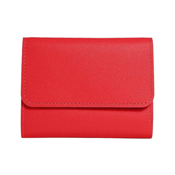 gcong Women's Solid Tri Fold Thin Wallet Multifunctional Card Holder Change Purse for Daily Use