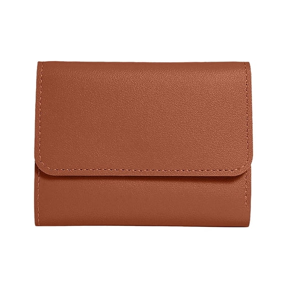 gcong Women's Solid Tri Fold Thin Wallet Multifunctional Card Holder Change Purse for Daily Use