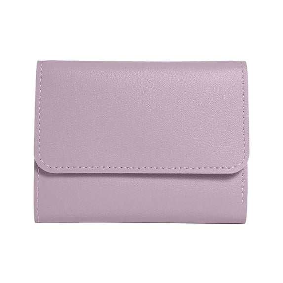 gcong Women's Solid Tri Fold Thin Wallet Multifunctional Card Holder Change Purse for Daily Use