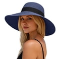 thumbnail image 1 of gcong Womens Sun Hats, UPF 50+ Packable Woven Wide Brim Womens Straw Hat,Uv Protection Floppy Foldable Sun Hat Women for Beach, 1 of 4