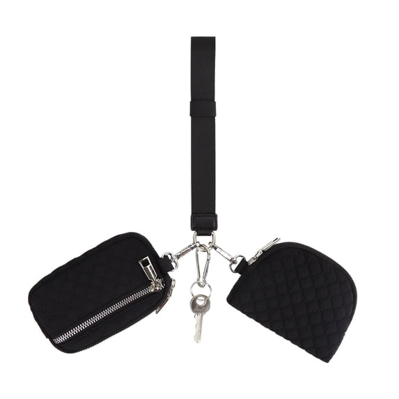 gcong Zip Around Wristlet Wallet For Women Portable Keychain Pouch Pocket Purse Organizer