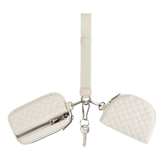 gcong Zip Around Wristlet Wallet For Women Portable Keychain Pouch Pocket Purse Organizer