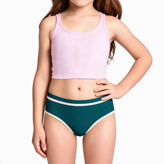 gdxvjhbj Girls Bathing Suit Bottoms Only Girls Swim Bottoms with Fully Lined Color Block Summer Swimsuit Soft Quick-Dry for Beach Pool 5T 6T 7T 8T 9T 10-14 Years (Dark Green,11-12 Years)