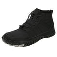 thumbnail image 1 of gdxvjhbj Winter Boots for Men Mens Womens Barefoot Minimalist Shoes Winter Boots Zero Drop Sole Trail Running Sneakers Snow Wide Toe Box Barefoot Boots Unisex (Black,7.5), 1 of 6