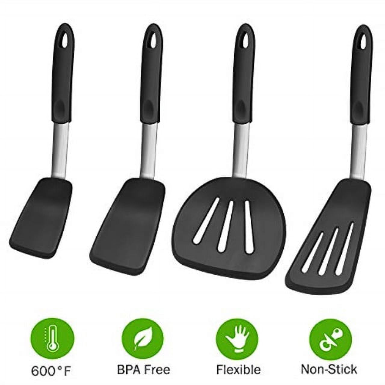 geekhom silicone spatula 600 degree heat resistant bpa free non toxic