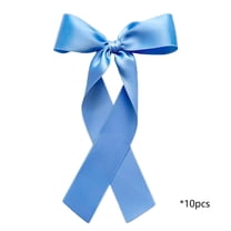 geerera 10 Pcs 6x7 Inch Satin Bows, Premade Tied Ribbon Bows for Gift Wrapping, Cake Treat Bags Craft DIY Gift, Birthday Decorations