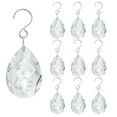 thumbnail image 1 of geerera 10pcs Crystal Teardrop Pendant, Christmas Tree Decoration, Transparent Ornaments, for Home, Party, Festive Decor, 1 of 9