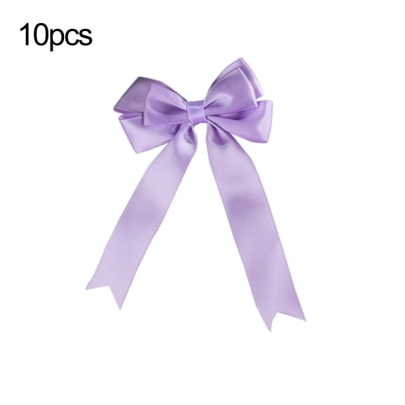 geerera 10pcs Satin Ribbon Bows, 4" Pre-tied Handcrafted Bow for Craft Sewing Scrapbooking Wedding and Gift Wrapping