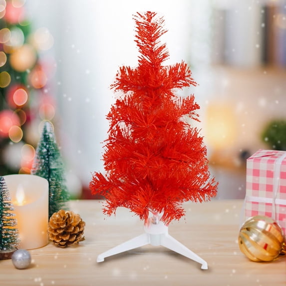 geerera 12 Inch Artificial Christmas Tree, Mini Tabletop Tree with Plastic Stand, Holiday Party Decor, for Home Display, Office Decor, Festive Decoration