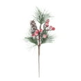 thumbnail image 1 of geerera 12-Inch Christmas Pine Pick, Snow Frosted Red Berry and Pinecone Stems, Artificial Greenery Sprig, for DIY Crafts, Vase Arrangements, Wreath Making, 1 of 6