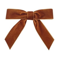 geerera 12 Pcs Velvet Bows Christmas Tree Bows, Vintage Velvet Ribbon Bows for Tree Garland Wreath Indoor Xmas Decorations Gift Wrapping, Brown