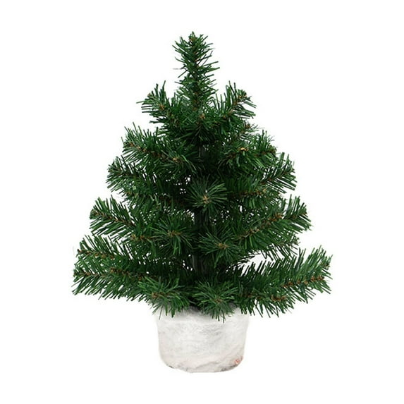 geerera 14" Artificial Christmas Tree, Tabletop Pine Tree with Stand, Mini Indoor Outdoor Holiday Decor, for Desk, Mantel, Apartment Decoration