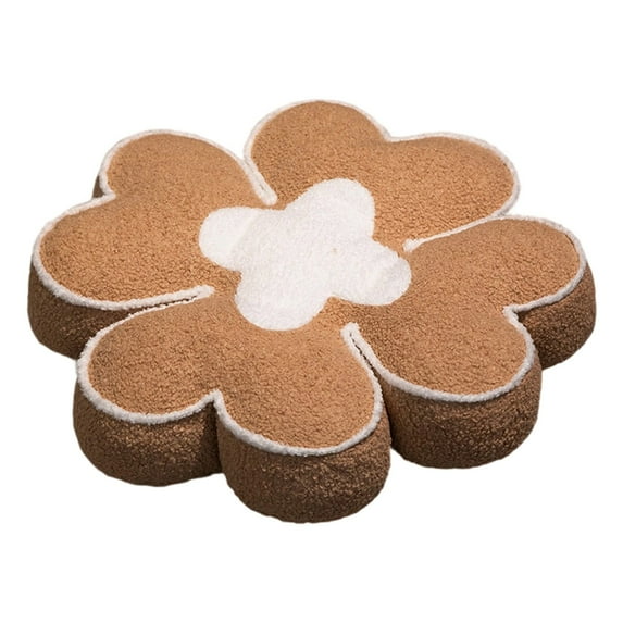 geerera 15.7 Inch FLucky 4-Leaf Shaped Floor Pillow, Soft Plush Throw Cushion,Thick Filled Pillow, Decorative Accent for Living Room Sofa or Bedroom