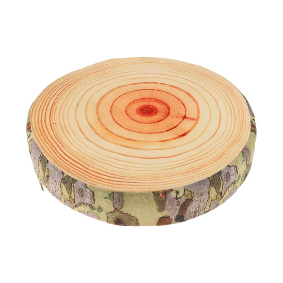 geerera 15.7" Lifelike Tree Stump Body Pillow, Faux Wood Log Bolster Cushion with Realistic Grain, Decorative Pillow for Couch and Bedroom, Rustic Home Decor, Living Room Accent