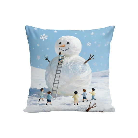 geerera 18"X18" Christmas Pillow Covers Decoration Holiday Decor Throw Pillow Cases for Sofa Couch Christmas Office Bedroom Decorations