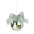 thumbnail image 1 of geerera 2" Mini Disco Ball with Ribbon Bow, Christmas Ball Ornaments, Decorative Hanging Baubles for Xmas Tree, Wreath, Garland, 1 of 6