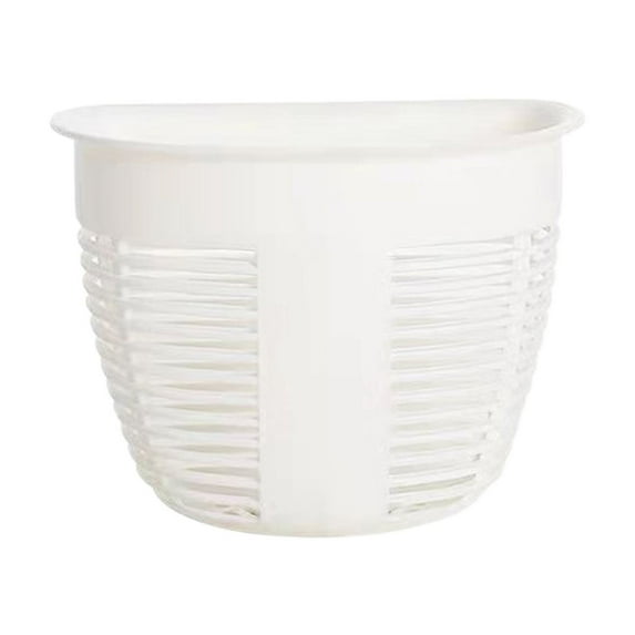 geerera 2-Pack Wall Mounted Storage Baskets - Plastic Hanging Organizer for Bedroom Kitchen Bathroom - Space Saving No Drill