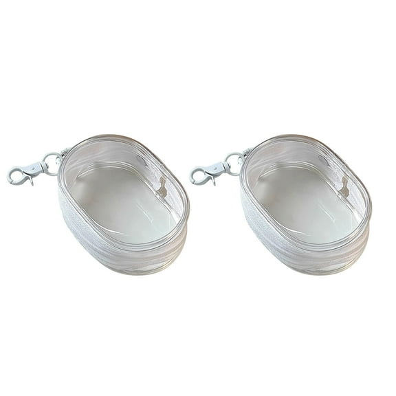 geerera 2 Pcs Transparent PVC Storage Bag for Organizing Data Cables Jewelry Phone Chargers and Travel Accessories Electronic Cord Organizer