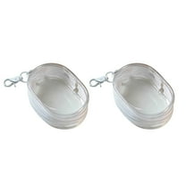 geerera 2 Pcs Transparent PVC Storage Bag for Organizing Data Cables Jewelry Phone Chargers and Travel Accessories Electronic Cord Organizer