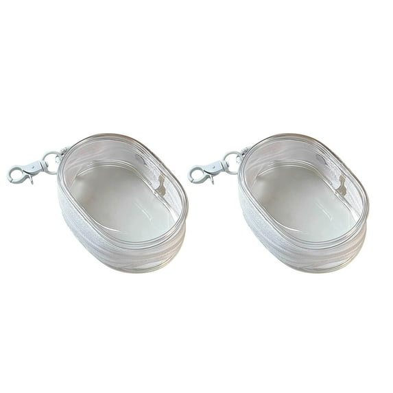 geerera 2 Pcs Transparent PVC Storage Bag for Organizing Data Cables Jewelry Phone Chargers and Travel Accessories Electronic Cord Organizer