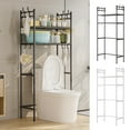thumbnail image 1 of geerera 2-Tier Over The Toilet Storage Shelf - Bathroom Organizer Rack with Side Hooks for Toilet Space Saving Storage, 1 of 7