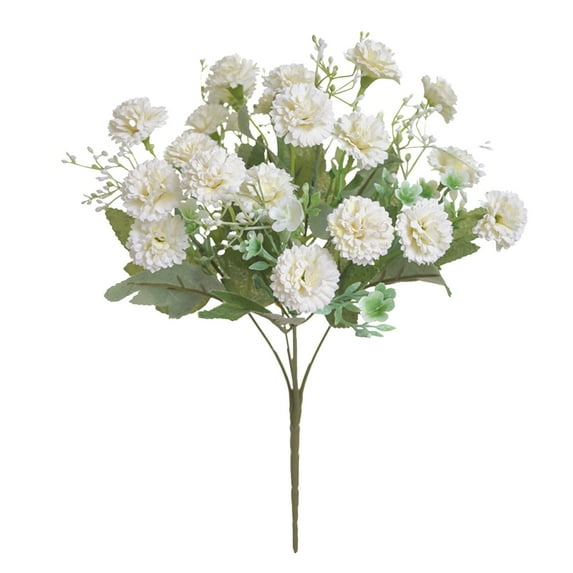 geerera 20 Heads Small Carnation Artificial Flowers Bulk Fake Flower with Stems Silk Carnation Flowers for Outdoors Wedding Home Hotel Decorations