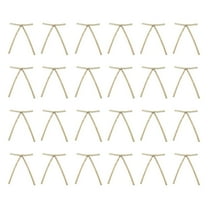 geerera 24 Pcs Velvet Bows Christmas Tree Bows, Vintage Velvet Ribbon Bows for Tree Garland Wreath Indoor Xmas Decorations Gift Wrapping, Beige