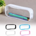 thumbnail image 1 of geerera 2Pcs Clear Pencil Cases, 7.87x3.15in Transparent PVC Zipper Pouch, Stationery Organizer, 1 of 5