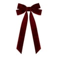 thumbnail image 1 of geerera 2pcs Velvet Ribbon Bows with Twists Ties Rustic Crafts Gift Bow Vintage Velvets Bow for Garland Wreath Gift Wrapping Candy Bags Party DIY Decor, 1 of 5
