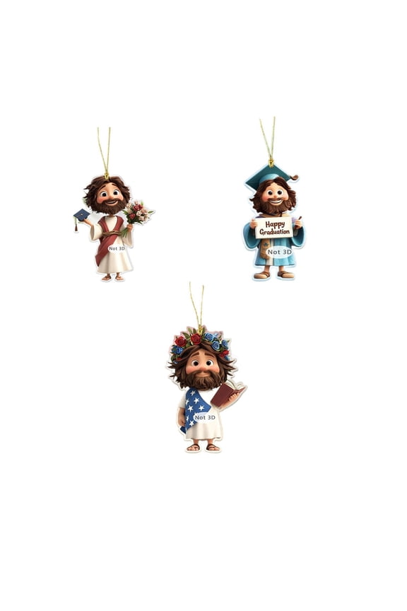 3 Pcs New Graduation Season Keychain, 2D Acrylic Pendant, Car Key Pendant, Backpack Pendant Hanging,Holiday Decoration Prop,Congratulation Gift for Her or Him