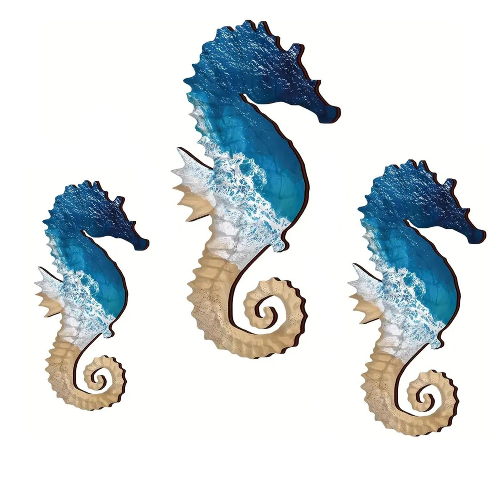 geerera 3 Pcs summer Coastal Wall Decor, Beach Wall Art