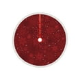 thumbnail image 1 of geerera 35" Christmas Tree Skirt, Red Rustic Tree Skirt with White Snowflake Printed, for Farmhouse Holiday Party Home Indoor Xmas Tree, 1 of 6
