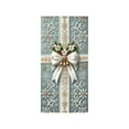thumbnail image 1 of geerera 35 x 71 Inch Christmas Bow Door Cover Gift Box Bow Banner Cover Outdoor Door Cover Decoration for Front Door Porch Home Xmas Decor, 1 of 9