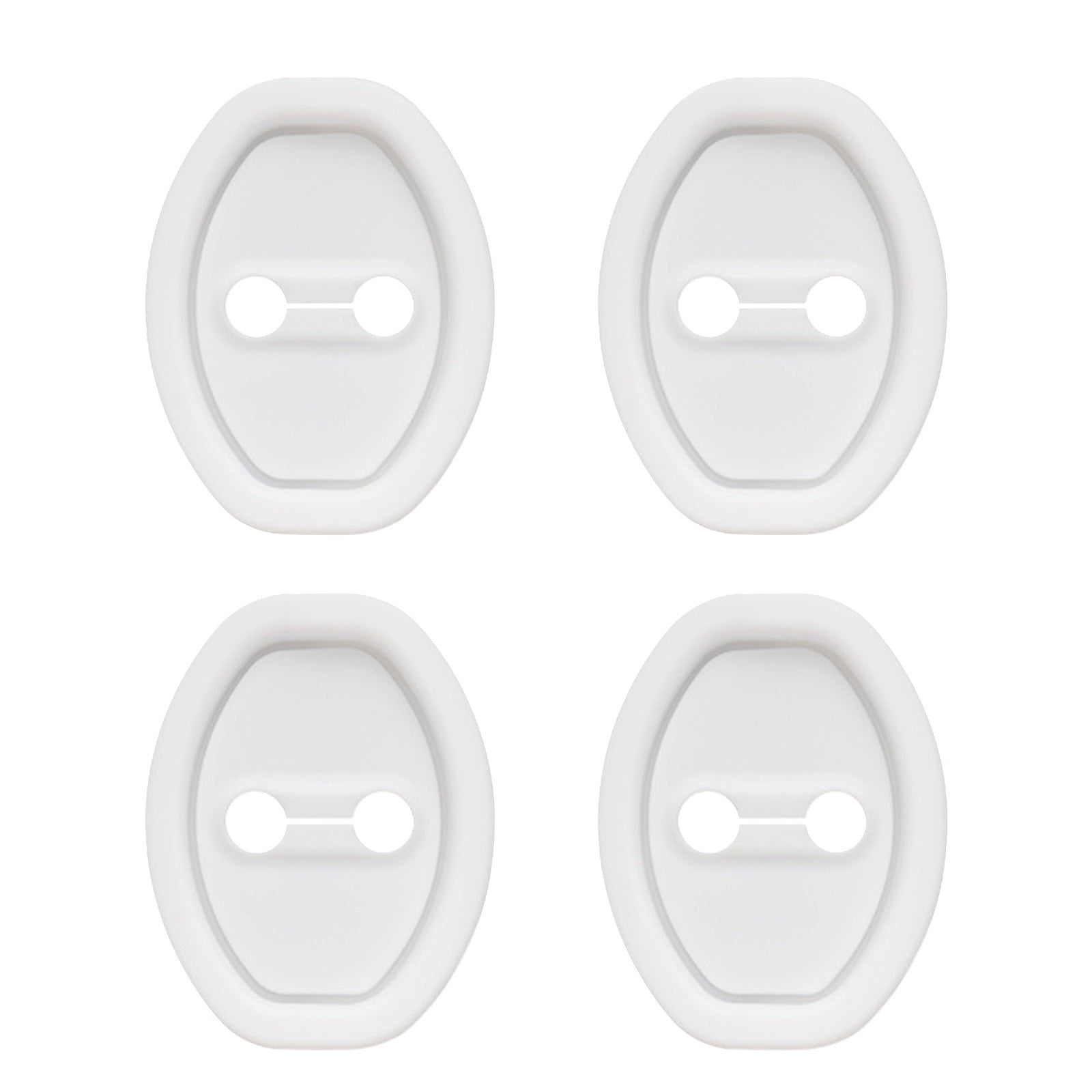 4PCS Silicone Door Latch Lock Covers - Universal Self-Adhesive Car Door Lock Protector Guards, Waterproof Dustproof Noise Reduction, Fits Most Cars Trucks SUVs (Black)