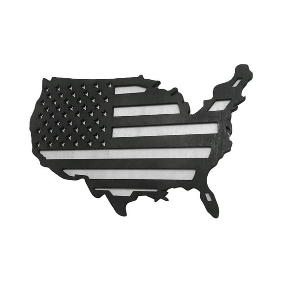 geerera 4th of July, American Flag Wall Decor - Vintage Patriotic Wooden Wall Art for Home, Office, or Outdoor - USA Flag Wall Hanging for Independence Day, Memorial Day 12x8inch