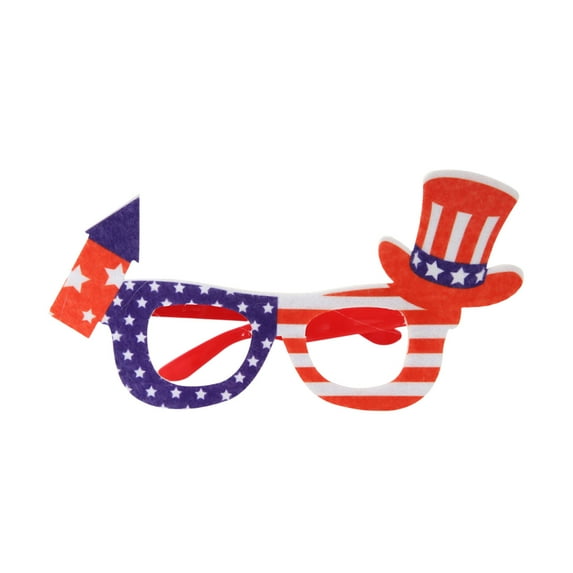 geerera 4th of July Decorations,Independence Day Themed Party Decoration Glasses,Dress Up With Letters Hat Flag Glasses Frame, Party Supplies For Independence Day USA Veterans Memorial Day