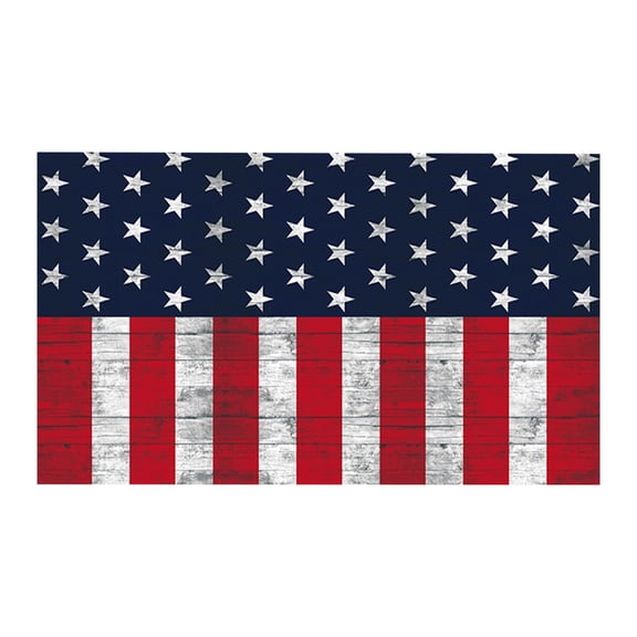 geerera 4th of July Patriotic Tablecloth, Rectangle USA Star Stripe Disposable Table Cover, USA Party Decorations, Independence Day Supplies for Party Picnic Dinner Decor,108X54 inch
