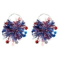 thumbnail image 1 of geerera 4th of July Glitter Firework Hoop Earrings for Women - Lightweight Red White Blue Patriotic USA Flag Jewelry with Sparkle Decor, 1 of 6
