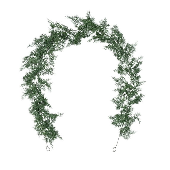 geerera 5.9 Ft Artificial Pine Garland, Realistic Cedar Cypress Greenery for Holiday Decor, Mantel Fireplace Table Centerpiece Indoor Christmas Decorations