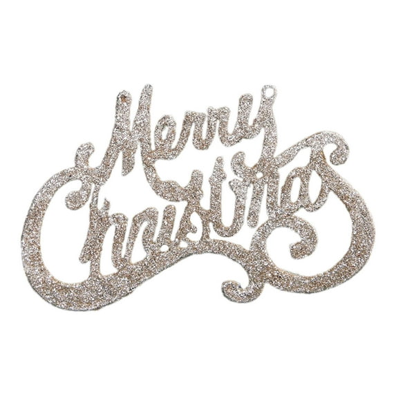 geerera 5.9" Shiny Merry Letter Card - Merry Christmas, Christmas Tree Hanging Ornament, Glittering Holiday Sign Decor, for Festive Displays, Gift Tag Accents, Seasonal Messages